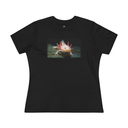 Axolotl Black Womens T-Shirt