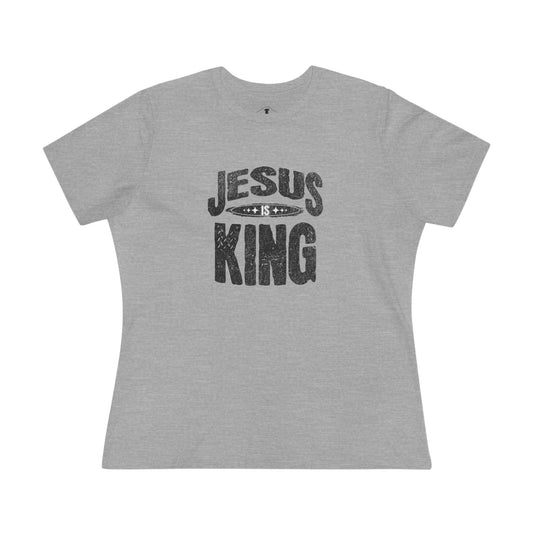 Jesus Is King Grey Womens T-Shirt