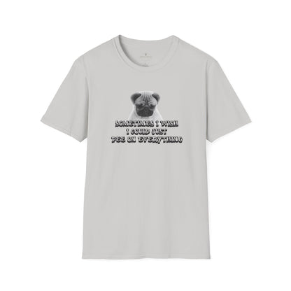 Pee On Everything Silver Grey T-Shirt