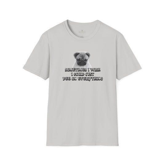 Pee On Everything Silver Grey T-Shirt