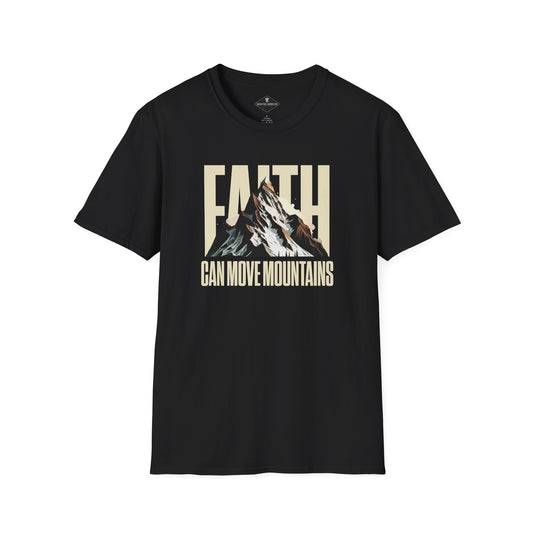 Faith Can Move Mountains Black T-Shirt