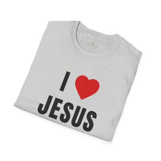 I Love Jesus Silver Grey T-Shirt