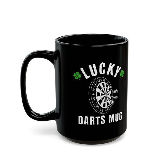 Lucky Darts Black Mug