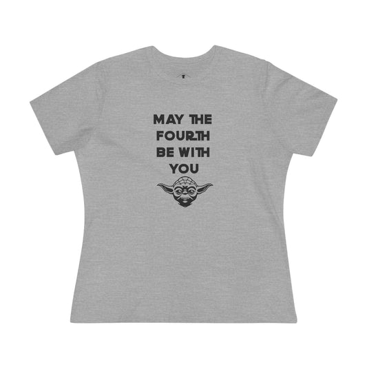 May The Fourth Be With You Grey Womens T-Shirt