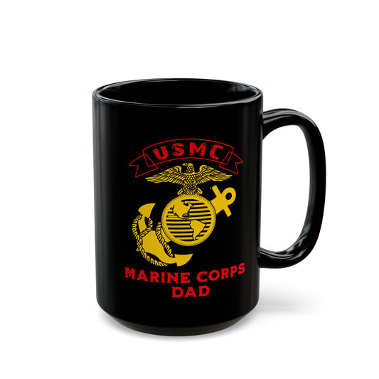 US Marine Corps Dad Black Mug