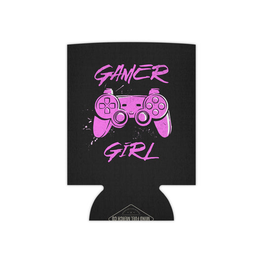 Gamer Girl Black Koozie Can Cooler