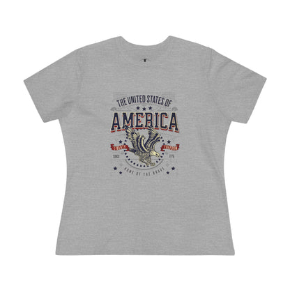 United States Of America Eagle Grey Womens T-Shirt