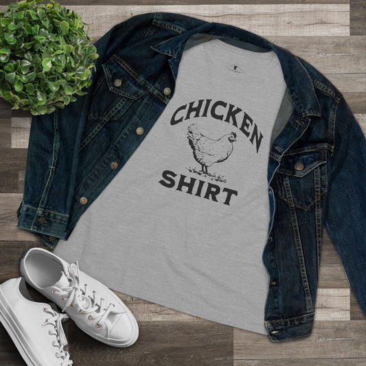 Chicken Shirt Grey Womens T-Shirt