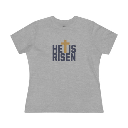 He Is Risen Grey Womens T-Shirt