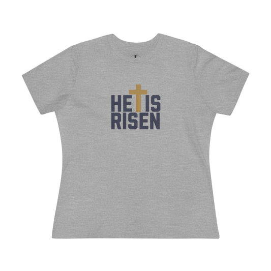He Is Risen Grey Womens T-Shirt