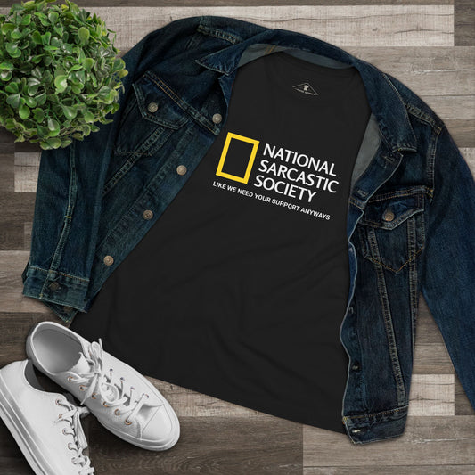 National Sarcastic Society Black Womens T-Shirt