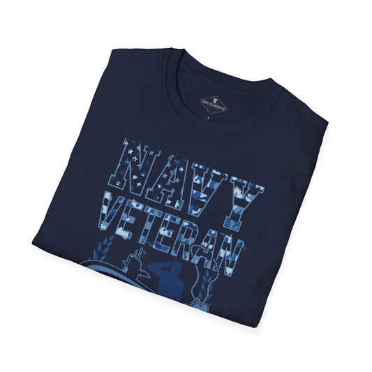 Navy Veteran Flag Blue T-Shirt
