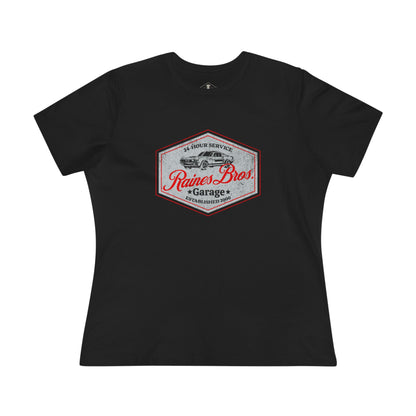 Raines Brothers Garage Black Womens T-Shirt