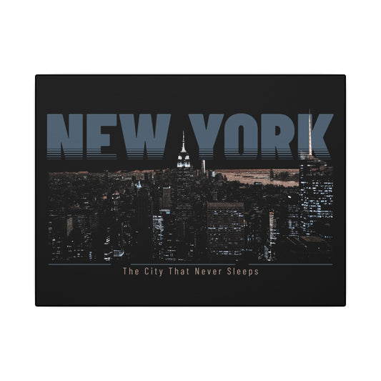 New York City Black Wall Canvas