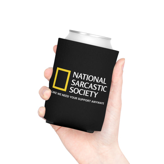 National Sarcastic Society Black Koozie Can Cooler