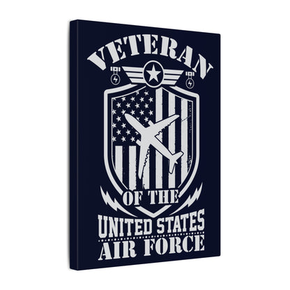 US Air Force Veteran Blue Wall Canvas