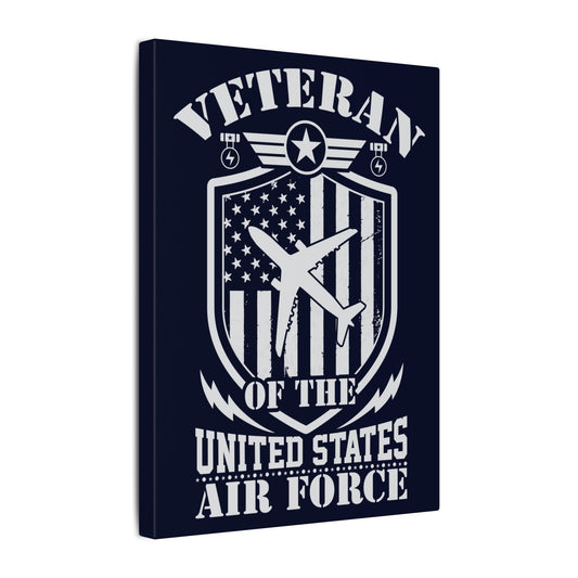 US Air Force Veteran Blue Wall Canvas