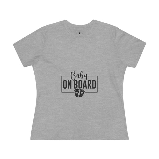 Baby On Board Grey Womens T-Shirt
