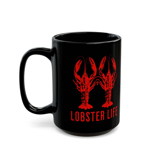 Lobster Life Black Mug