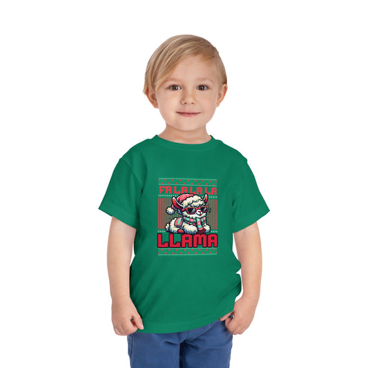 Fa La La La Llama Green Toddler T-Shirt