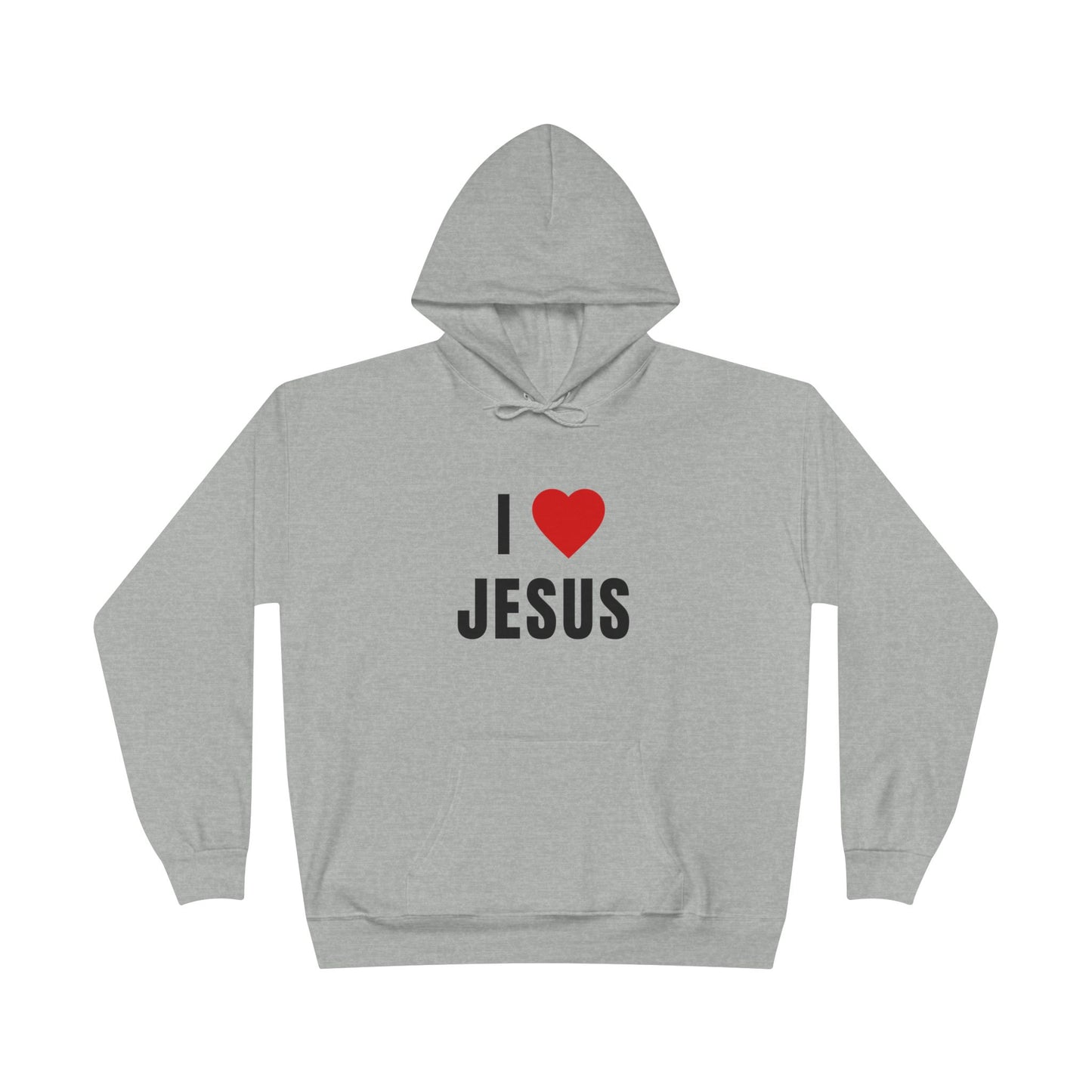 I Love Jesus Grey Hoodie