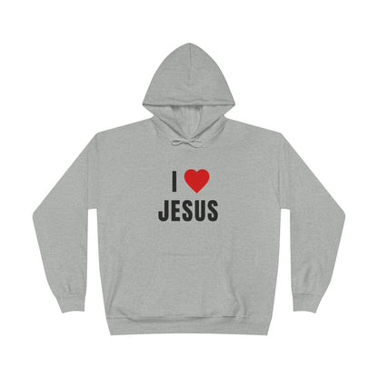 I Love Jesus Grey Hoodie