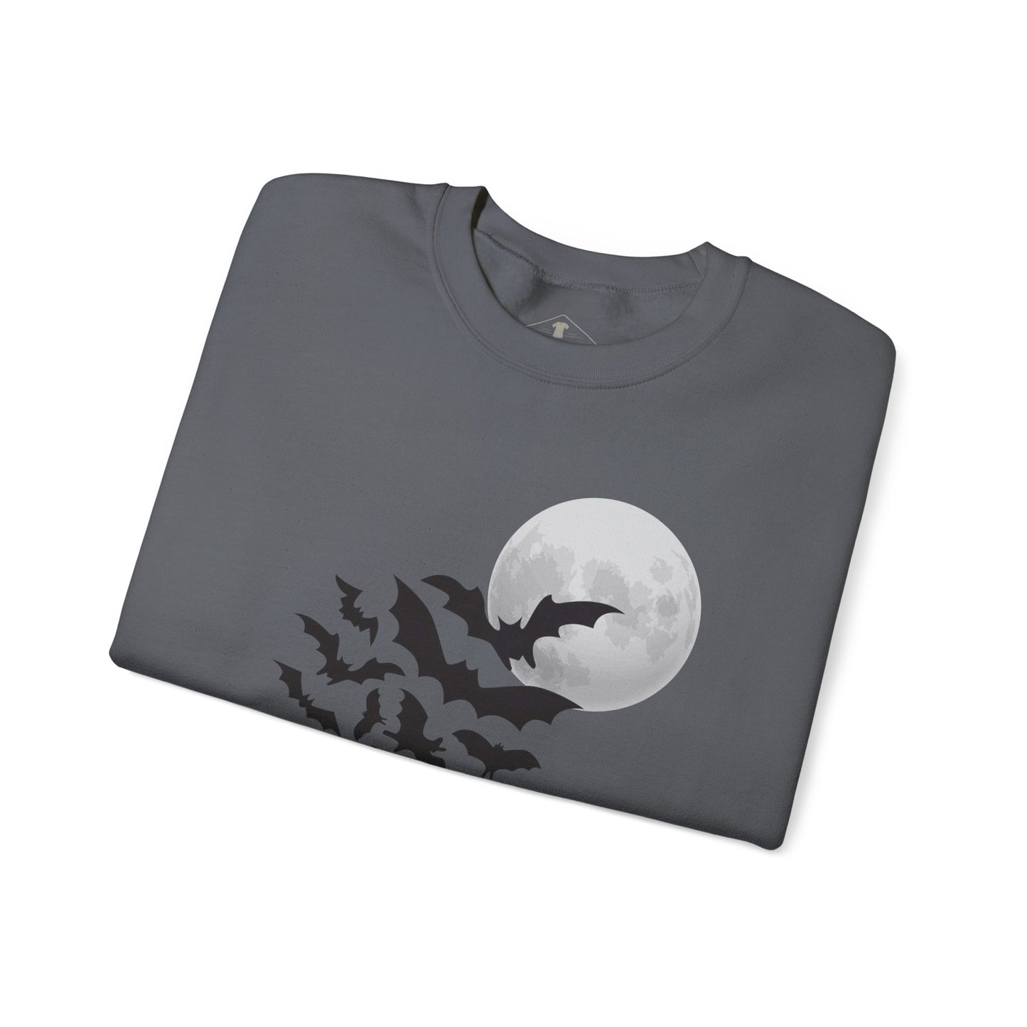 Bats & Moon Halloween Charcoal Sweatshirt