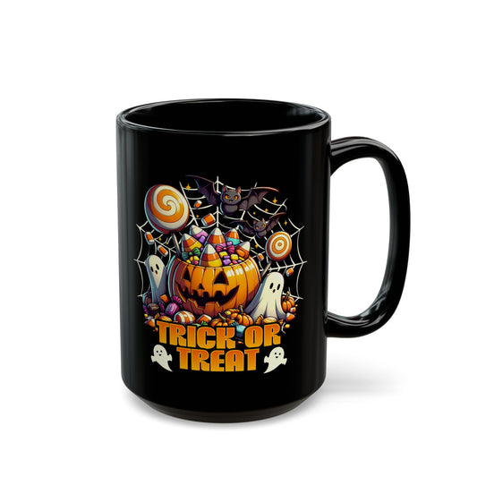 Trick Or Treat Halloween Collage Black Mug