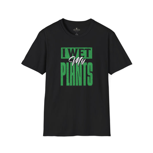 I Wet My Plants Black T-Shirt