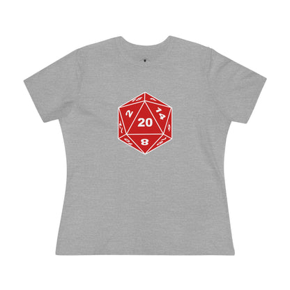 D&D Dice Grey Womens T-Shirt