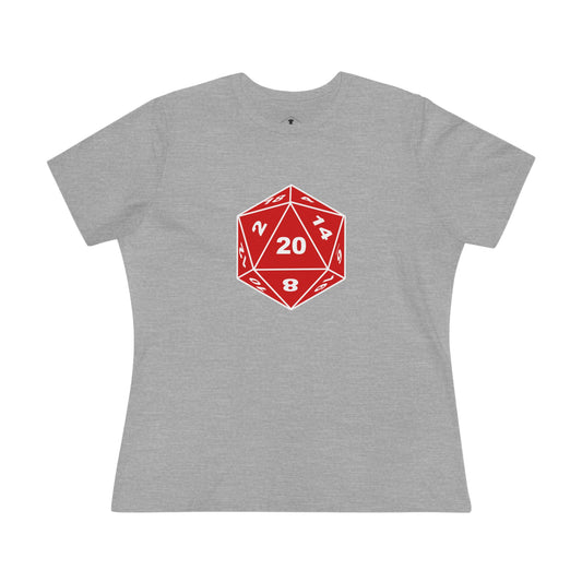 D&D Dice Grey Womens T-Shirt