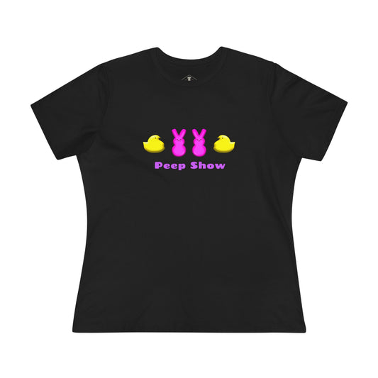 Peep Show Black Womens T-Shirt