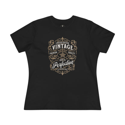 Vintage Perfection Black Womens T-Shirt
