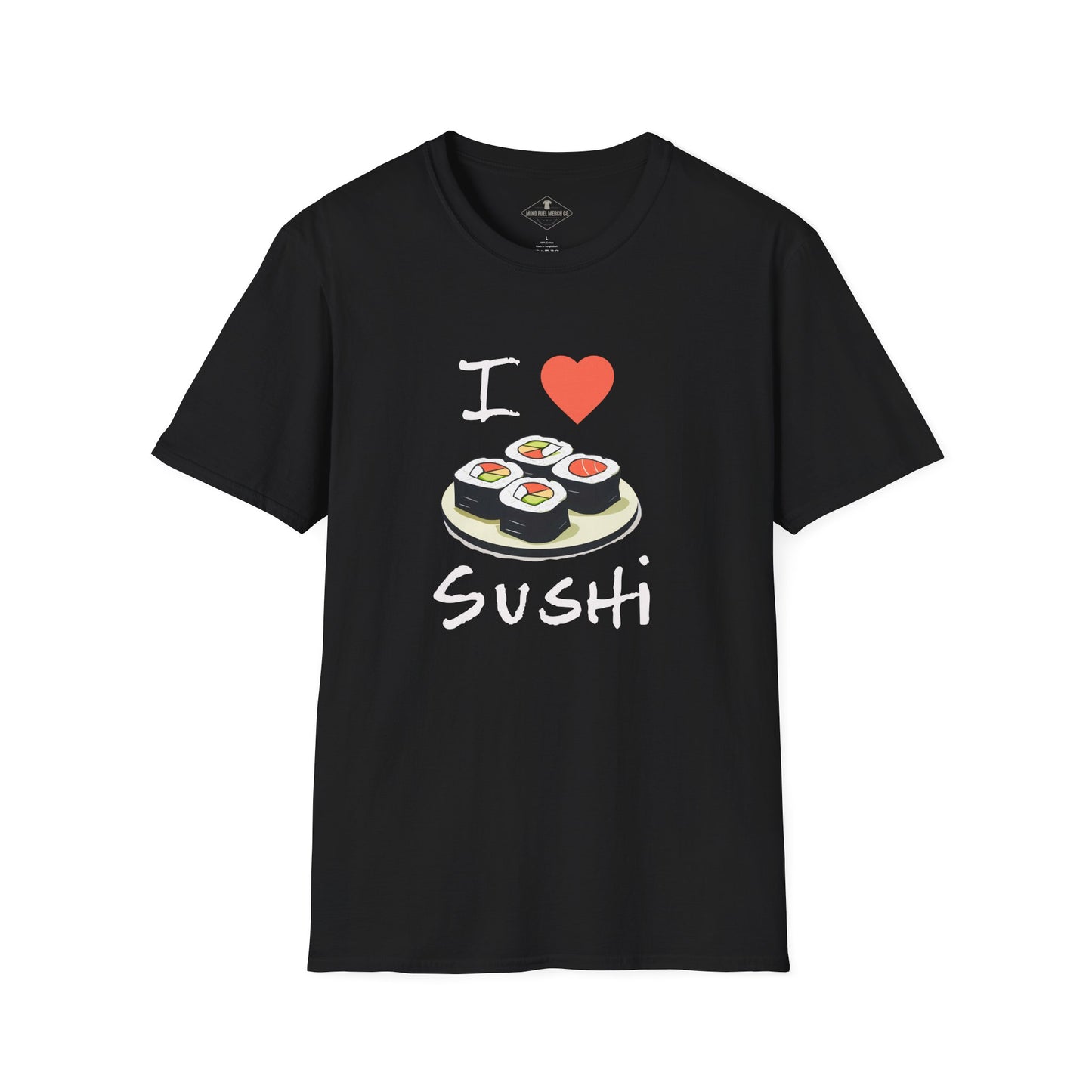 I Love Sushi Black T-Shirt