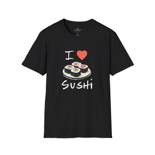I Love Sushi Black T-Shirt