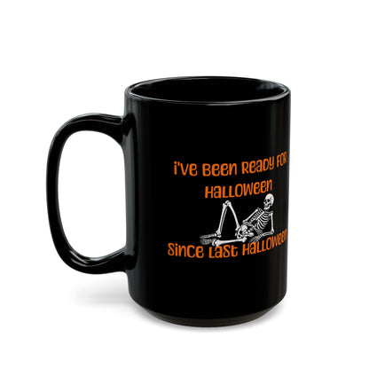 Ready For Halloween Skeleton Black Mug