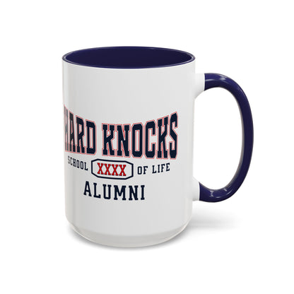 Hard Knocks School Of Life Navy Accent Mug