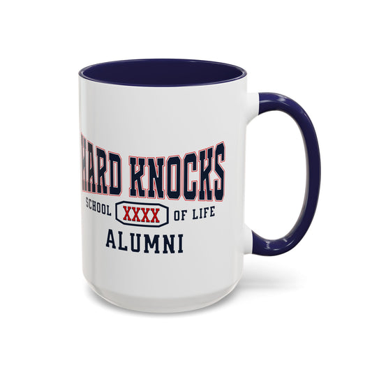 Hard Knocks School Of Life Navy Accent Mug