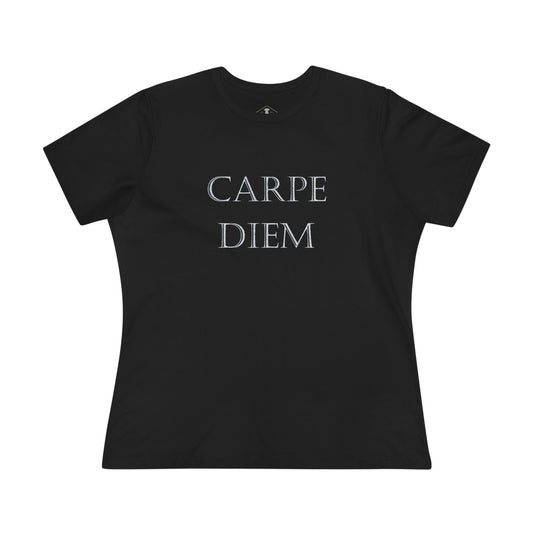 Carpe Diem Black Womens T-Shirt