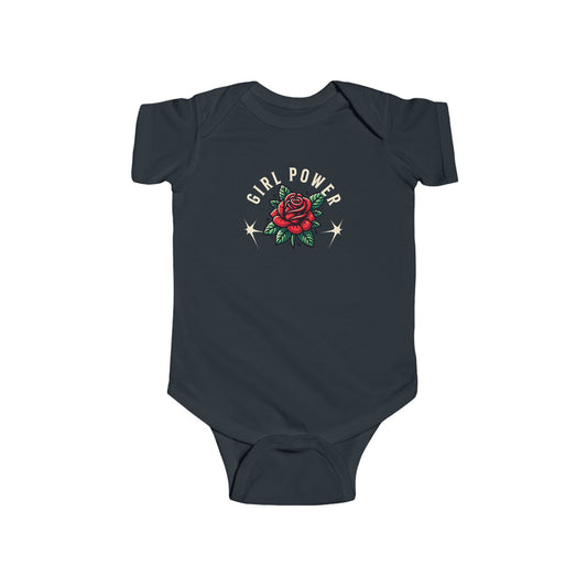 Girl Power Black Baby Bodysuit