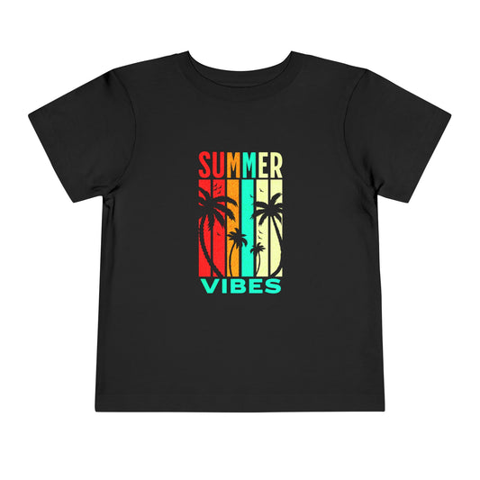 Summer Vibes Black Toddler T-Shirt