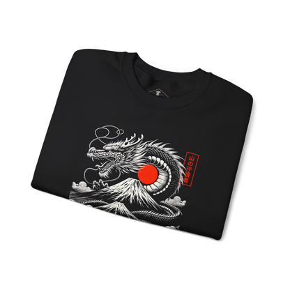 Japanese Dragon Power & Grace Black Sweatshirt
