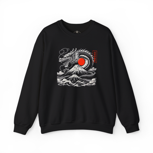 Japanese Dragon Power & Grace Black Sweatshirt