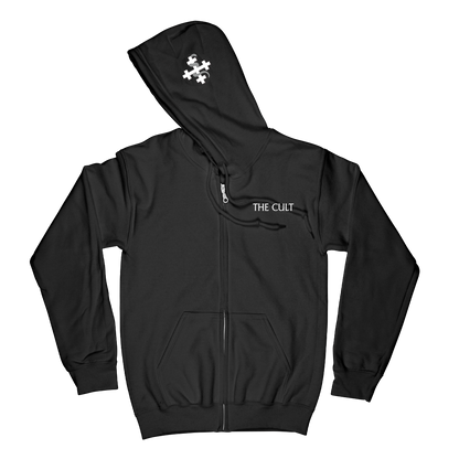 The Cult Snake Cross Black Zip Hoodie