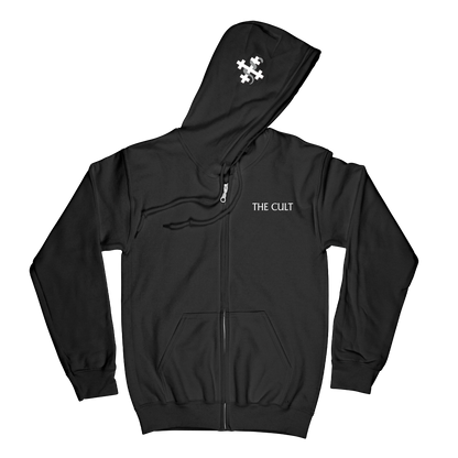 The Cult Snake Cross Black Zip Hoodie